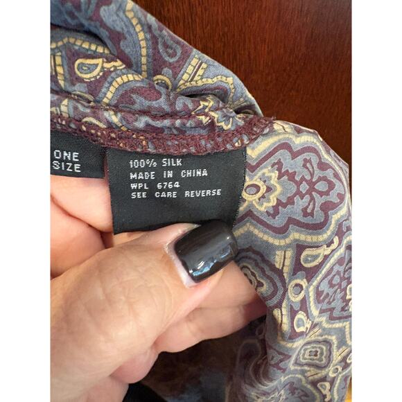 Vintage Christian Dior Monsieur 100% Silk Print Robe Size OS - Picture 14 of 15